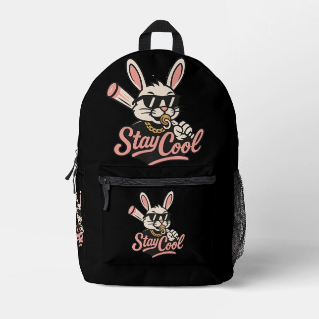 Stay Cool  Printed Backpack (Front)