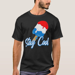 Stay Cool Red White and Blue Rocket Popsicle Summe T-Shirt