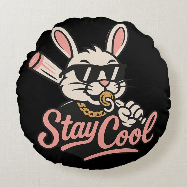 Stay Cool  Round Pillow (Front)