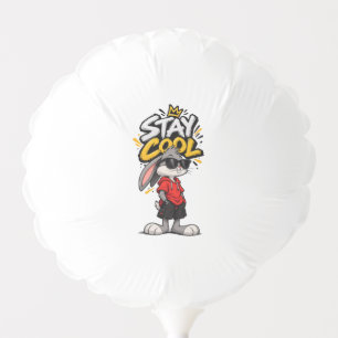 Stay Cool Street Style Rabbit Graphic – Funny Urba Balloon