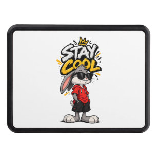 Stay Cool Street Style Rabbit Graphic – Funny Urba Hitch Cover