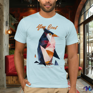 Stay Cool T-Shirt - Abstract Cubist Penguin Design