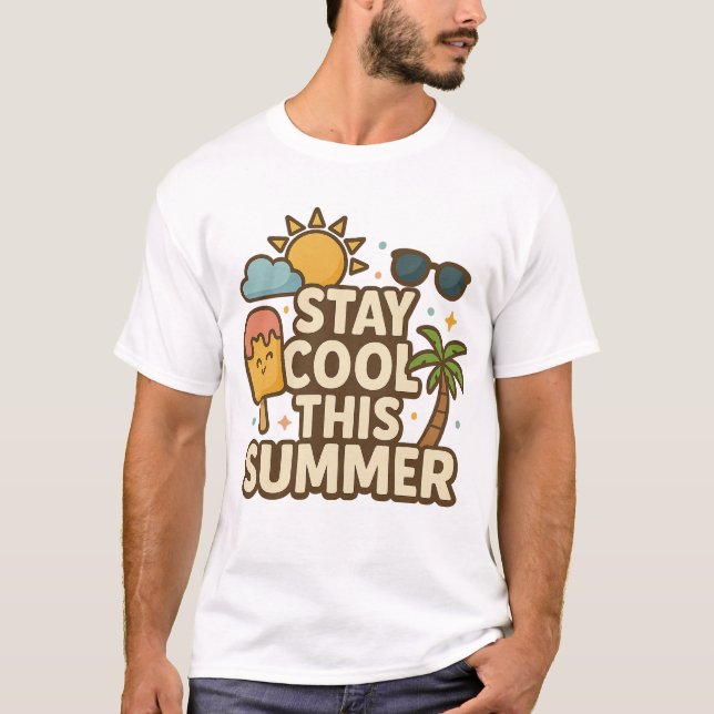 Stay Cool This Summer - Cute Summer Ice Cream Tee (Front)