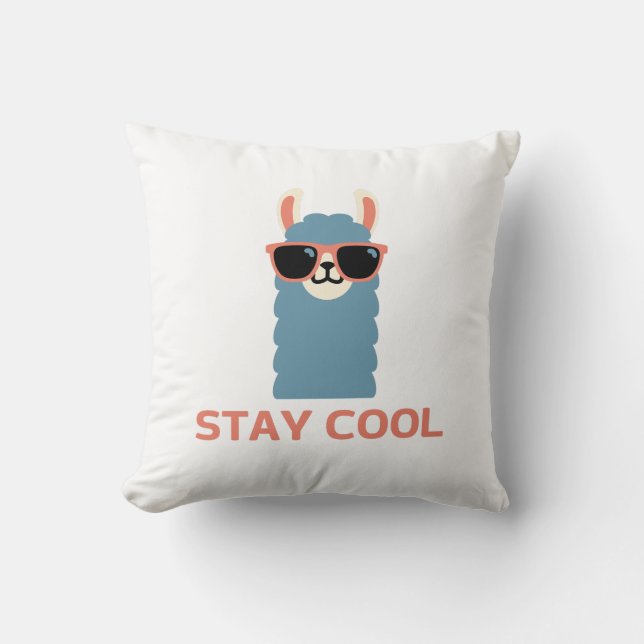 Stay Cool Throw Pillow (Front)
