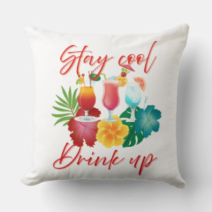 Stay Cool Throw Pillow:Quirky Home decor Pillow
