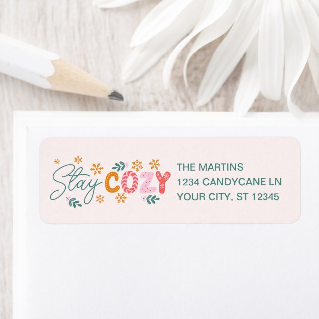 Stay Cozy Christmas Holiday Label (Insitu)