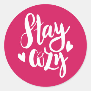 Stay Cozy Classic Round Sticker