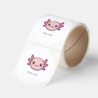 stay cozy cute axolotl Sticker