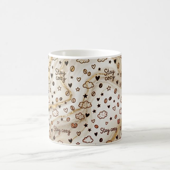 Stay Cozy Doodle Pattern Mug (Center)