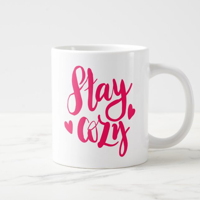 Stay Cozy Giant Coffee Mug (Right)