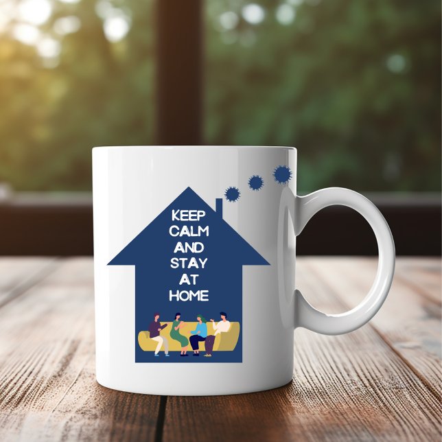 Stay Cozy: Keep Calm and Stay at Home Coffee Mug (Creator Uploaded)