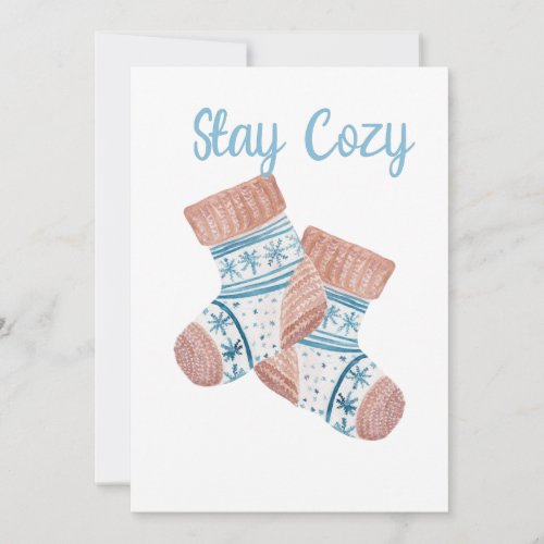 Stay Cozy Warm for Christmas Holiday Card