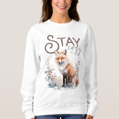 Stay Cozy Woodland Fox Christmas Sweatshirt