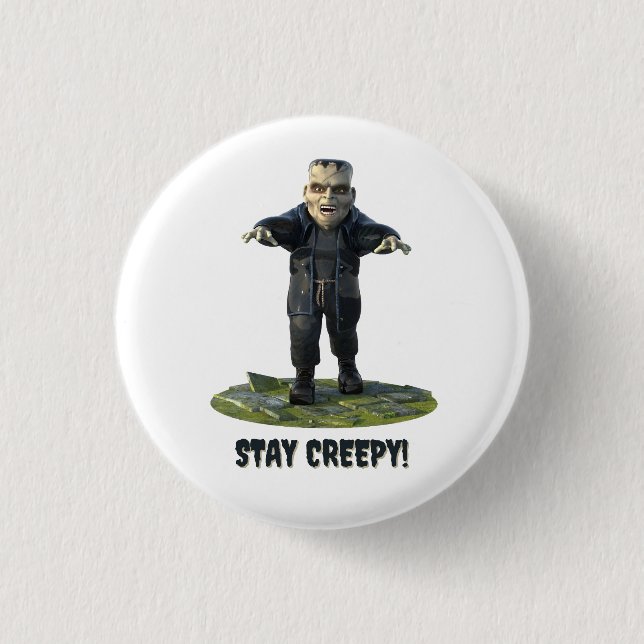 Stay Creepy! Frankenstein's Monster Button (Front)