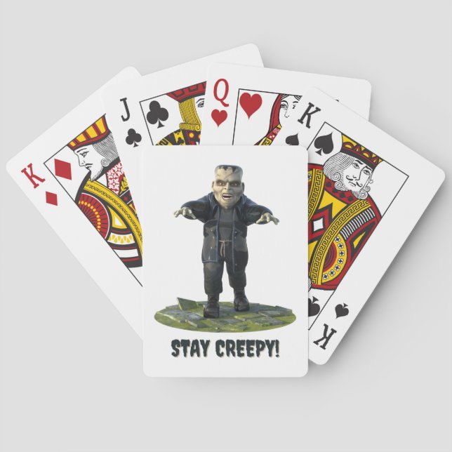 Stay Creepy! Frankenstein's Monster Poker Cards (Back)