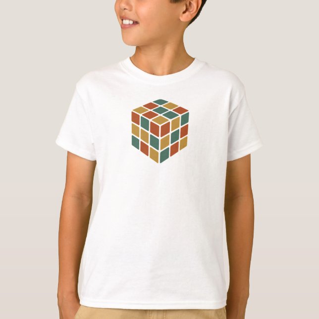 Stay Cubed | Logic Cube Retro Style Puzzle T-Shirt (Front)