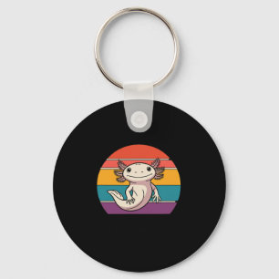 Stay Curious Axolotl Retro Cute Animal Lovers Keychain