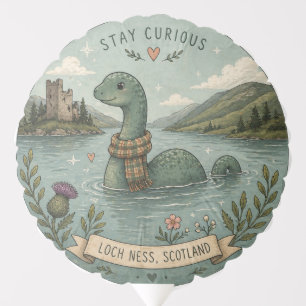 Stay Curious Cozy Cryptid Nessie Loch Ness Monster Balloon