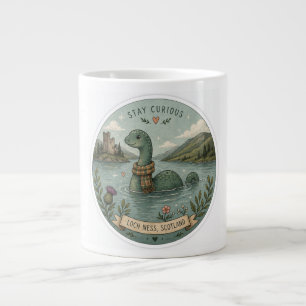 Stay Curious Cozy Cryptid Nessie Loch Ness Monster Giant Coffee Mug