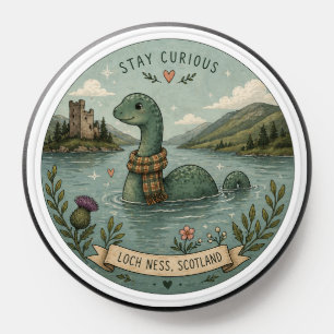 Stay Curious Cozy Cryptid Nessie Loch Ness Monster PopSocket
