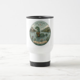 Stay Curious Cozy Cryptid Nessie Loch Ness Monster Travel Mug
