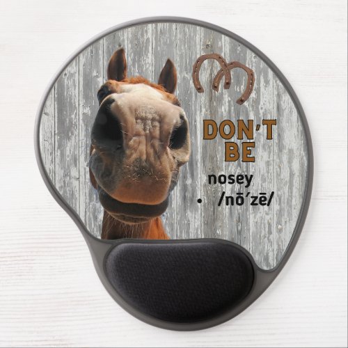 Stay Curious Not Nosey Whimsical Horse Mouse Pad