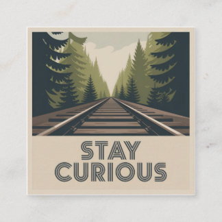 Stay Curious Square Business Card