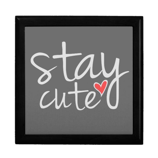 Stay Cute Gift Box, Gray Box (Front)