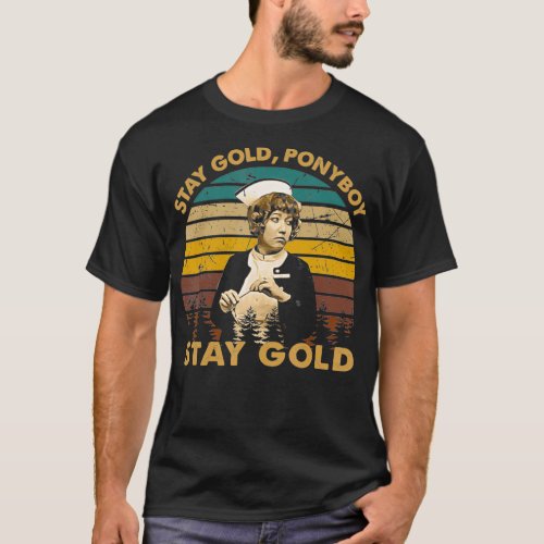 Stay Design Arts Gold Ponyboy Vaporware Outsiders  T_Shirt