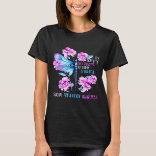 Stay dragonfly semicolon prevention awareness T-Shirt