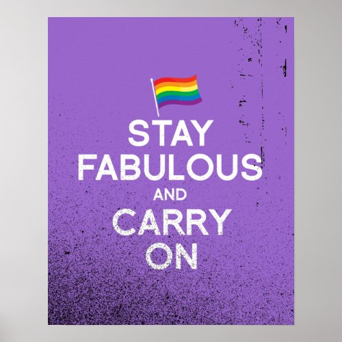 STAY FABULOUS AND CARRY ON _png Poster