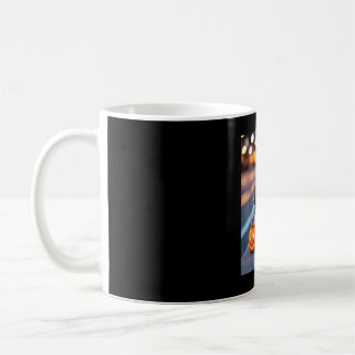 Stay feral raccoon drinking iced coffee halloween mug