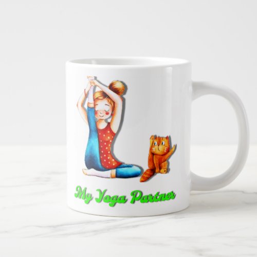 Stay Fit with Yoga Giant Coffee Mug
