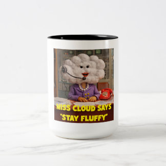 Stay Fluffy with Miss Cloud Two-Tone Coffee Mug