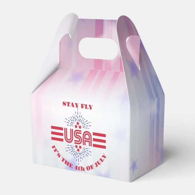 Stay fly it's the 4th of July Favor Boxes (Front Side)