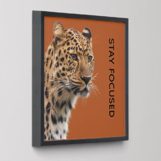Stay Focused Tiger Motivation Wall Art Poster Peel And Stick Photo Tile