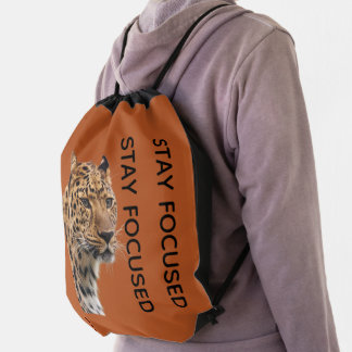 Stay Focused Tiger Motivational Tote Bag