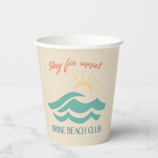 Stay for Sunset Brine Beach Club Cups