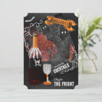 Stay for the Fright Halloween Cocktail Party Invitation