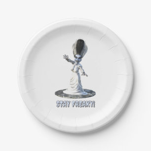 Stay Freaky! Bride of Frankenstein Paper Plates