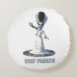 Stay Freaky! Bride of Frankenstein Round Pillow