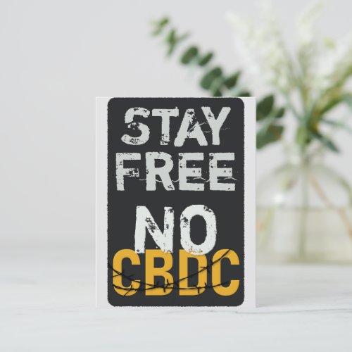 Stay Free _ No CBDC Postcard