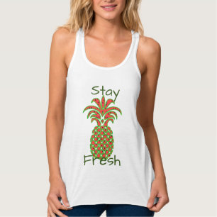 Stay Fresh Cool Pineapple Design Womens Tank Top