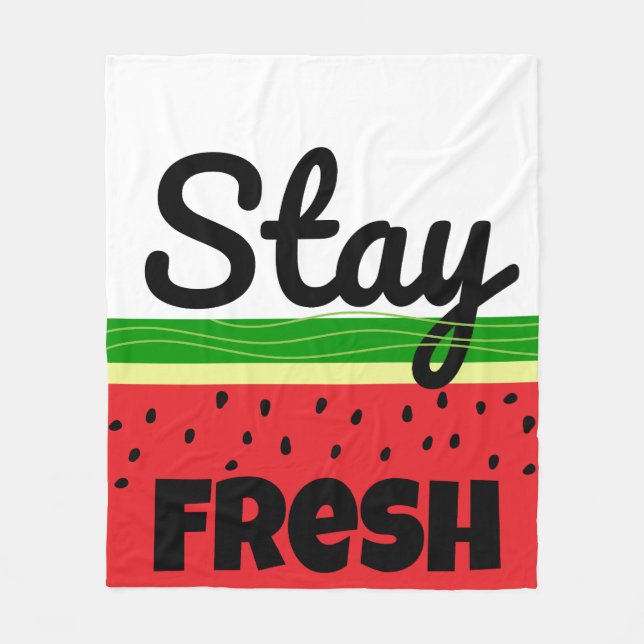 Stay Fresh Watermelon Fleece Blanket (Front)