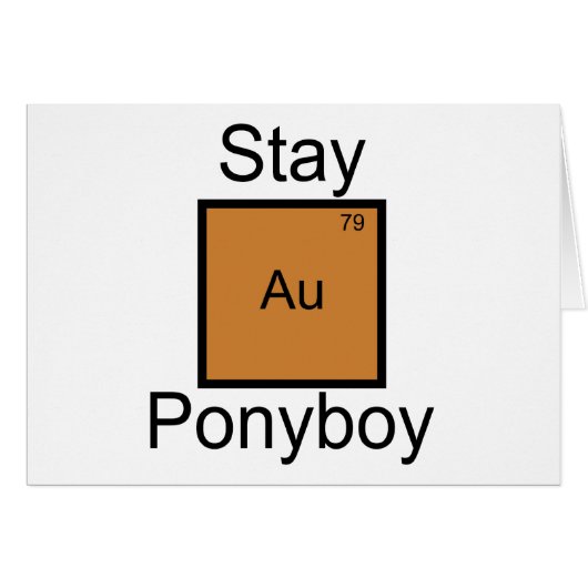 Stay Gold Ponyboy Element Pun Cards (Front Horizontal)
