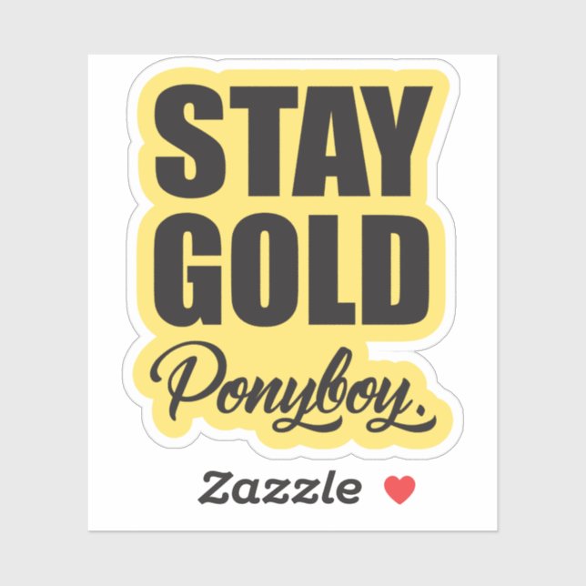 Stay Gold Ponyboy Sticker (Sheet)