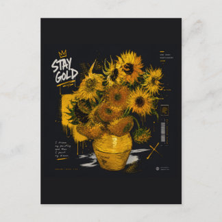 Stay Gold Sunflowers | Van Gogh Postcard