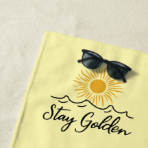 Stay Golden beach Towel – Soft, Stylish & Sun