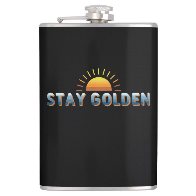 Stay Golden Flask (Front)