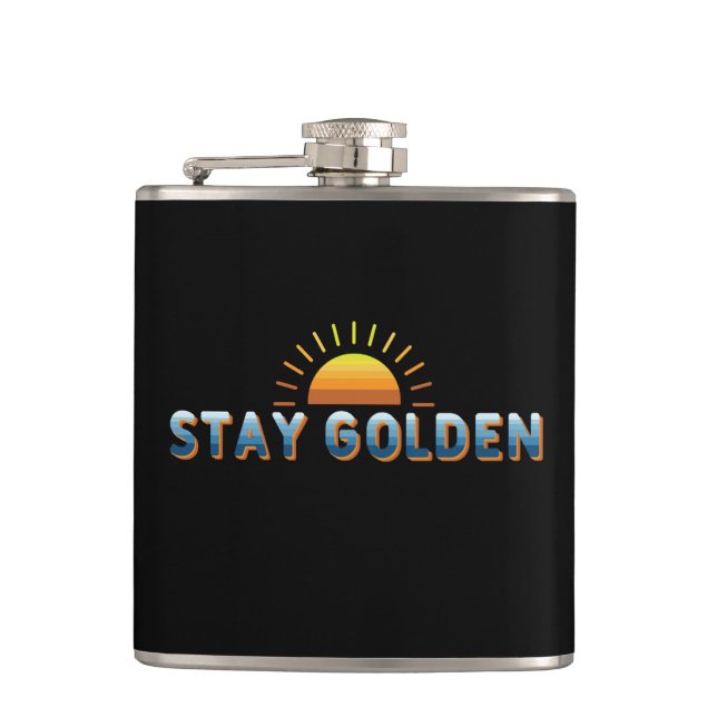 Stay Golden Flask (Front)